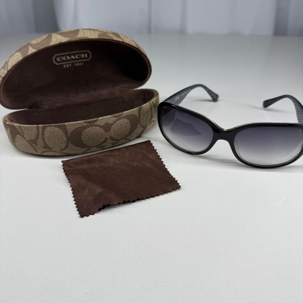 Coach Women's Brown and Black Sunglasses